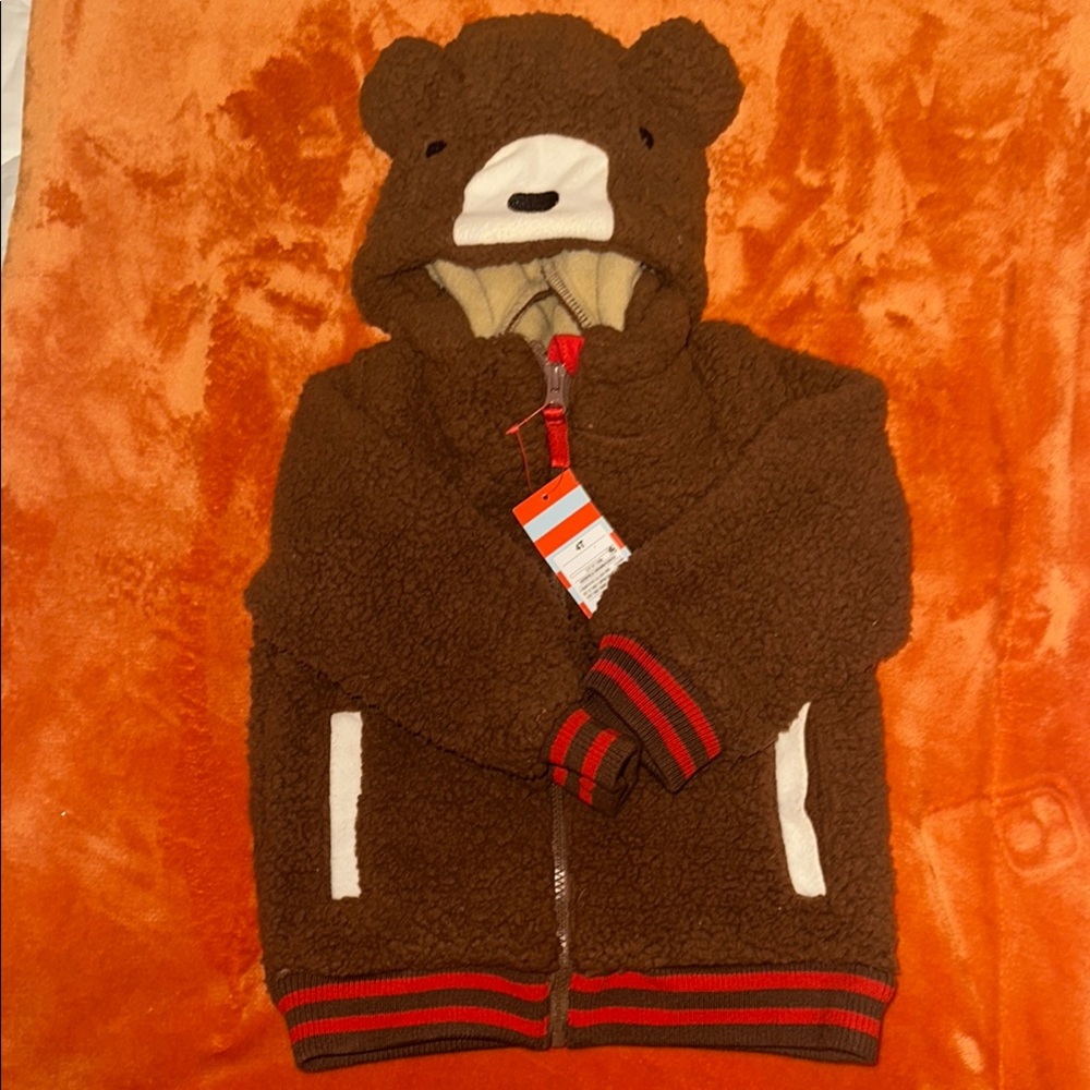 Cat & Jack Brown Teddy Bear Hoodie with Joggers